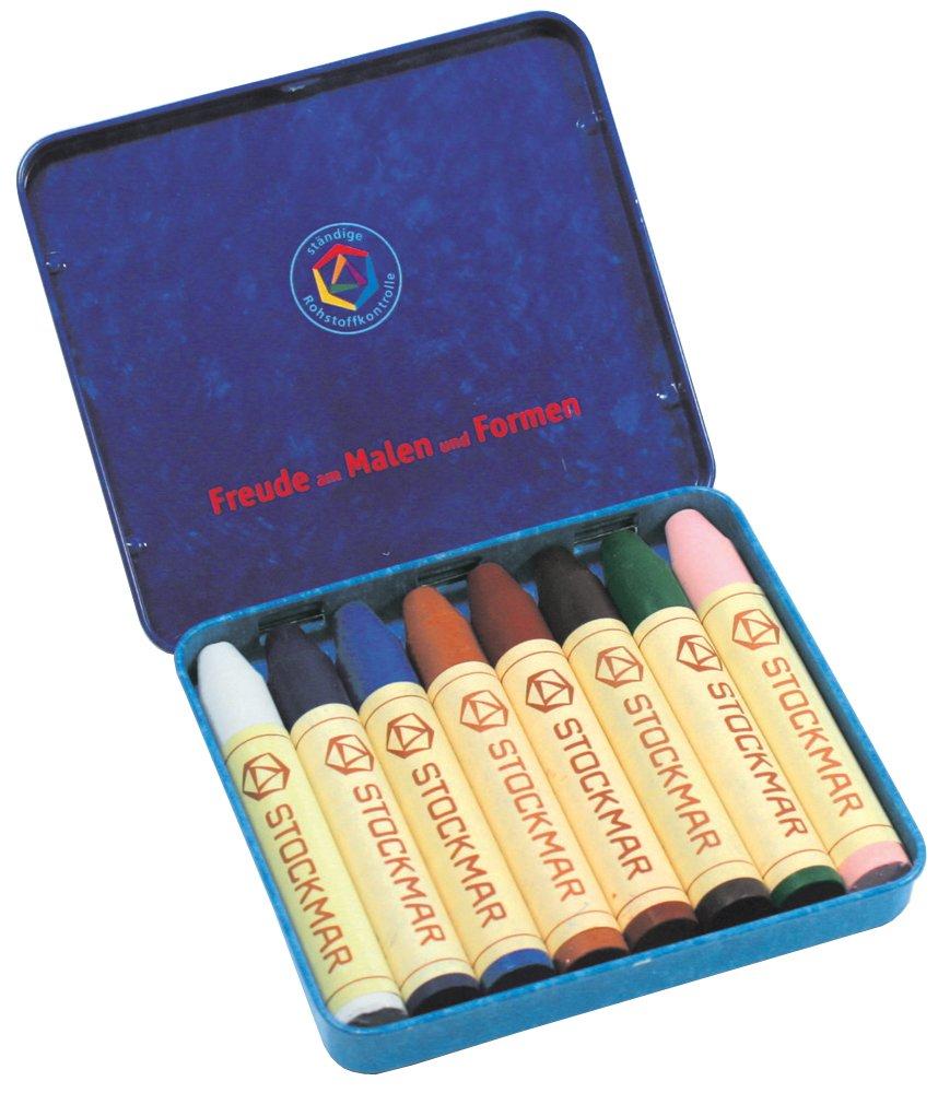 

STOCKMAR Beeswax Stick 8 Tin Medium ST32102 Japanese Crayons, Colors, Case, Colors, [Genuine Product]