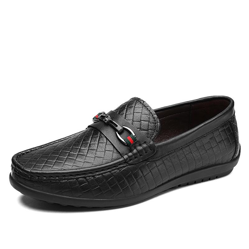 

2025 new men s leather shoes business casual shoes men s leather shoes Doudou shoes British fashion shoes Korean large size 46