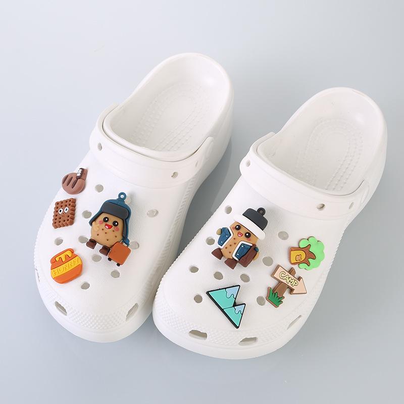 Мультяшные милые съемные подвески для Crocs для садовой обуви