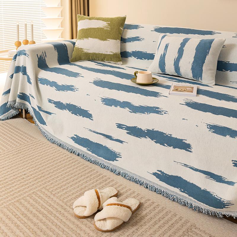 Ткань для чехла на диван в полоску из шенилла — фото 7