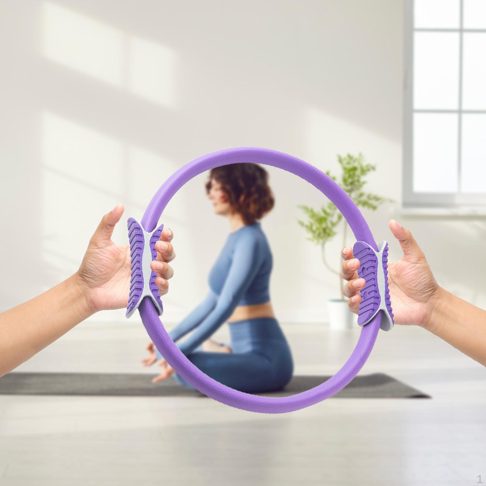 

Pilates Circle Exercise Flexible Workout Portable Training Fitness for Arms Waist фиолетовый