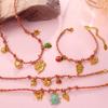European & American Cross-border Fashion Niche: DIY Flower Heart Pendant Bracelet & Necklace Set