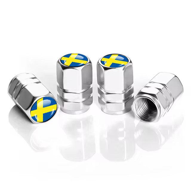 4Pcs Tyre Valve Cover Metal Car Tire Wheel Stem Air Valve Cap for Volvo XC40 XC60 XC90 C30 C70 S60 V50 V60 V70 Auto Accessoories