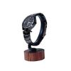 Wooden C-Shaped Watch Holder Single Slot Jewelry Bracelet Organizer Display Stand for Personal Use 1Pcs