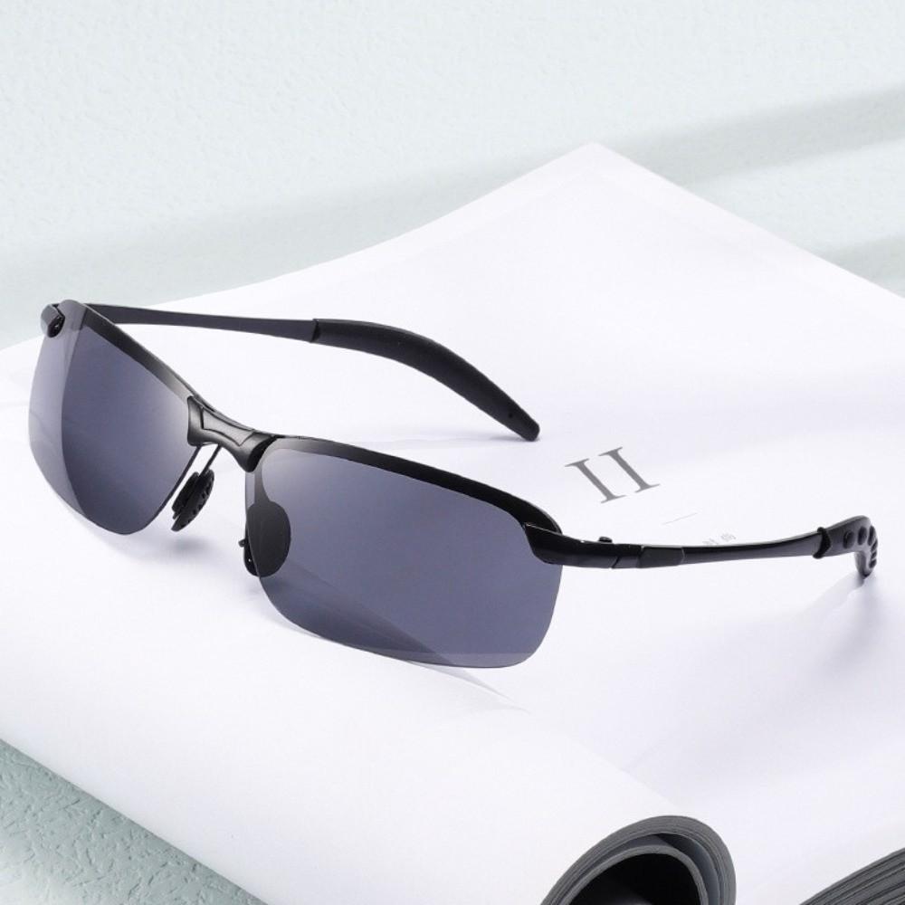 New Change Color Photochromic Sunglasses Day Night Vision Metal Frame Dimming Glasses Alloy Half Frame Eyewear Day Use
