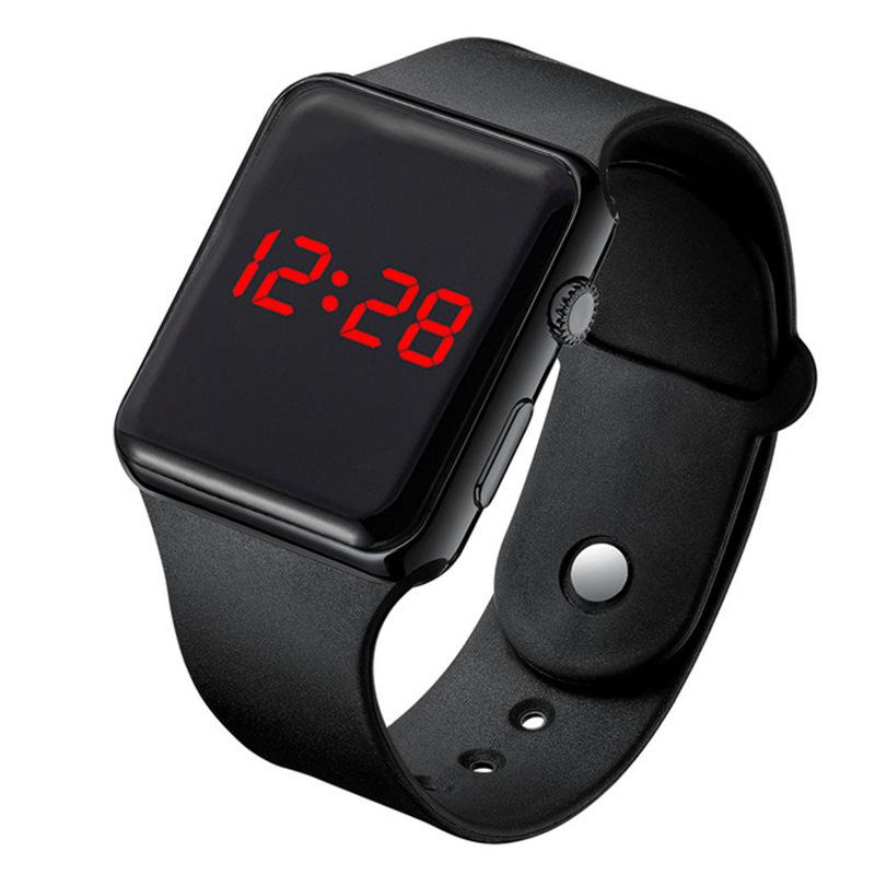 New Digital Watches Men Women Electronic Square LED Sport Wristwatch Fashion Casual Simple Silicone Female Clock