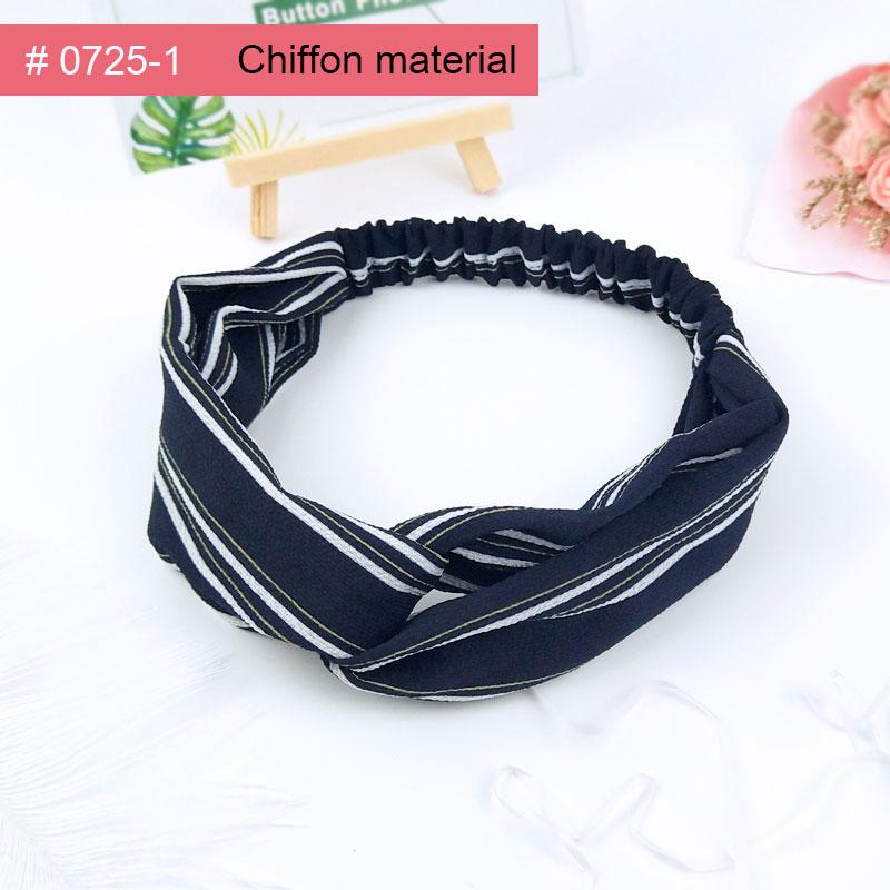 Scrunchies Frau Geknoteter Turban Haaraccessoires für Mädchen Stirnband Turban Elastisches Haarband Kopfwickel Gestreifte Haar-Scrunchies