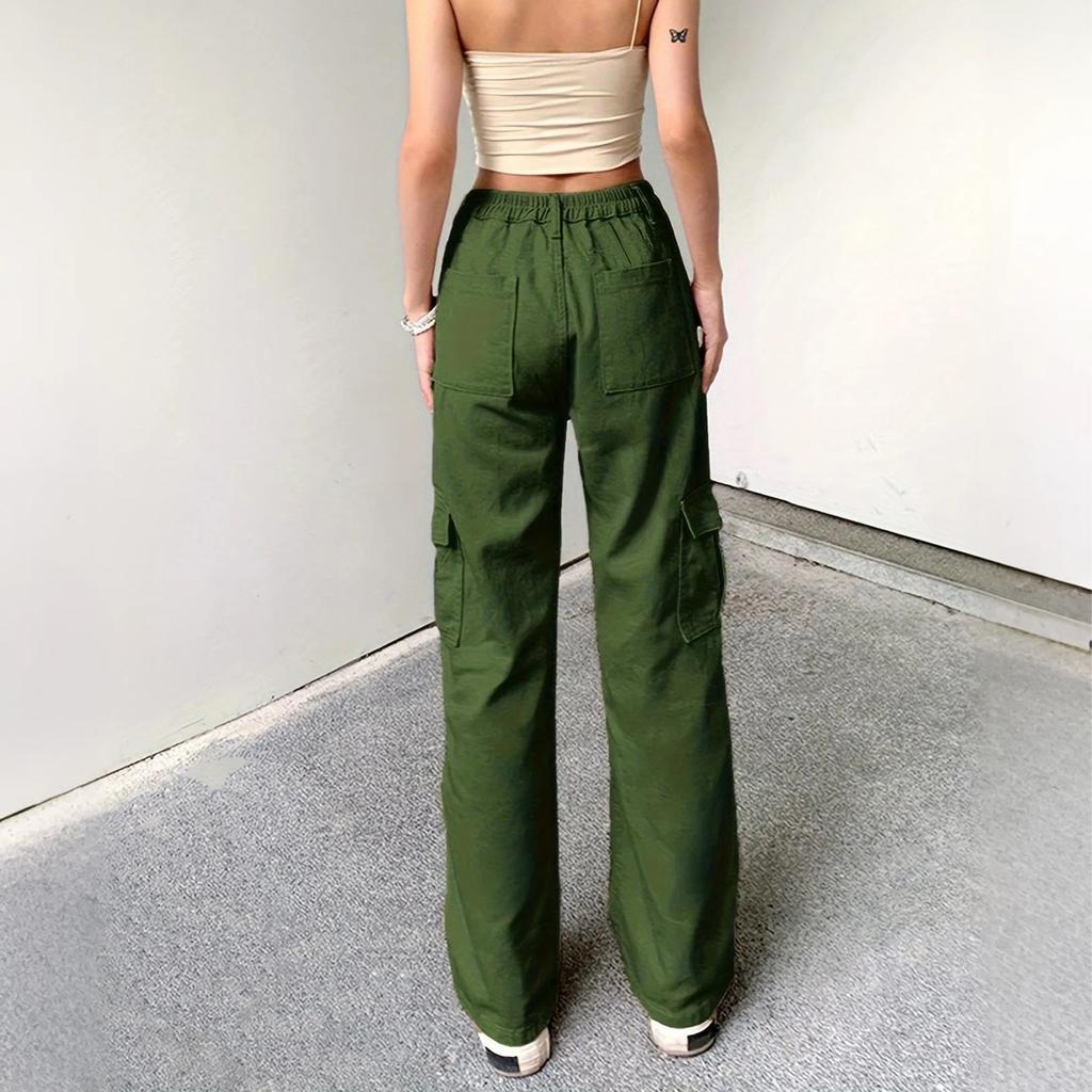 Women's High Waist Washed Women's Jeans Fashionable Versatile Straight Leg Pants
