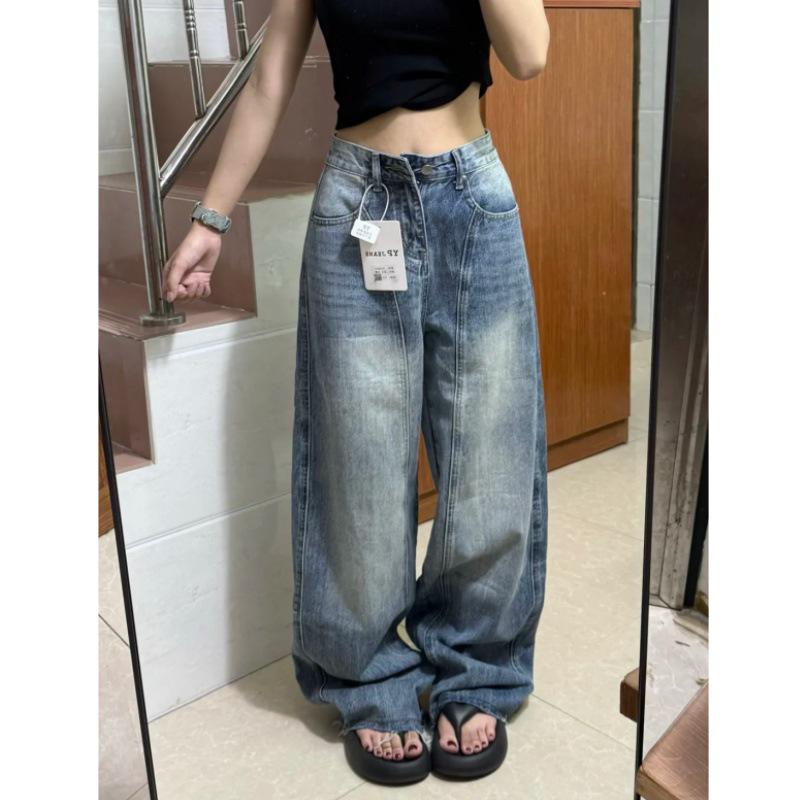 

Lazy Style High-Waisted Wide-Leg Comfort Jeans with Slimming Design XX-Large