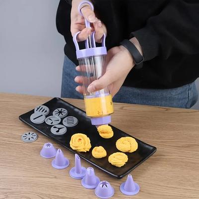 Diy Handmade Cookies Press Machine Gun Cookies Press Icing Kit Cookie Cutter Mold Gun Pastry Syringe Cream Cookie Cake Tool