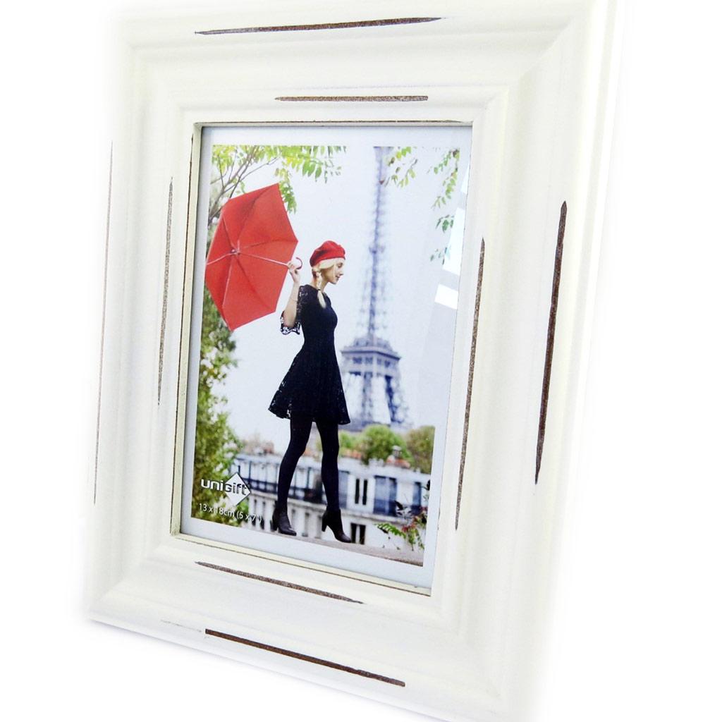 Les Trésors De Lily [L8856] - Cadre Photo bois 'Romance' ivoire (13x18 cm)