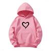 Unisex Kinder Gemütlicher Herz-Fleece-Hoodie - Lässiges Herbst-/Winter-Mode-Sweatshirt