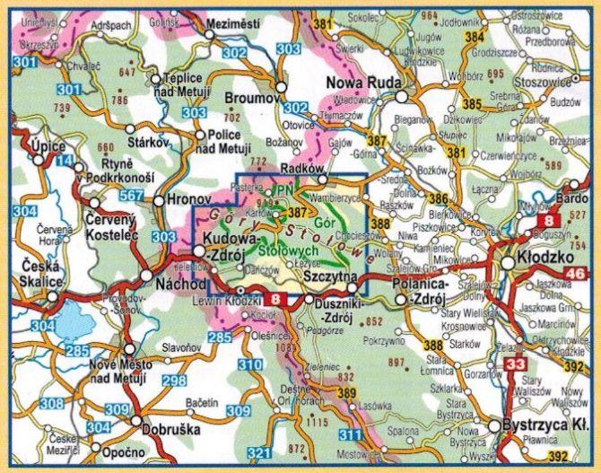 Park Narodowy Gór Stołowych 1:35 000. Laminowana Mapa Kieszonkowa. Compass