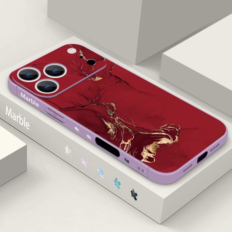 Marble Pattern Lanyard Case For iPhone 17 Pro Max Funda iPhone 16 15 14 13 Pro Max 11 16E 17E Soft Silicone Phone Cover iPhone 15