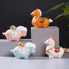 Unique Horse Shape Ornament Vivid Design Zodiac Horse Figurines Rotatable Pony Figurine  Office