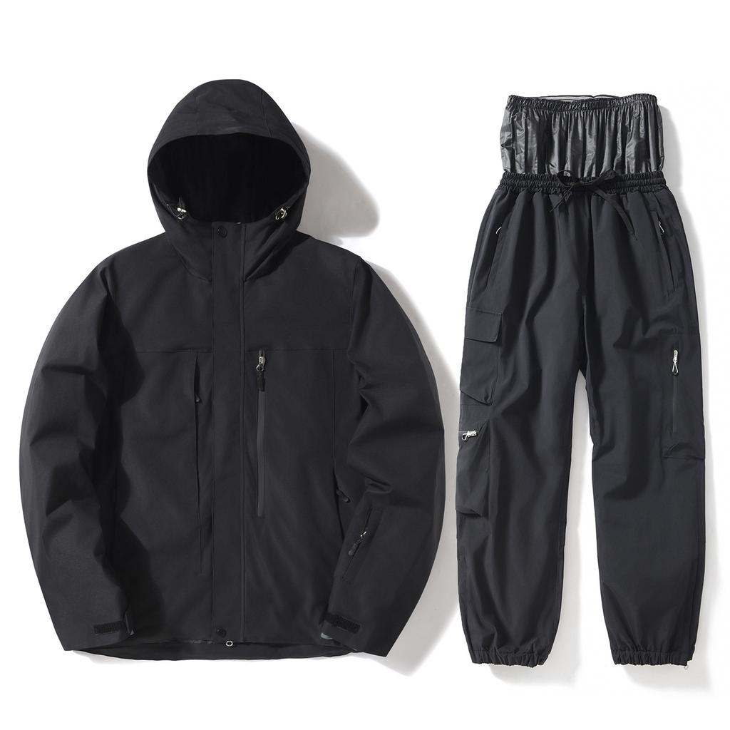 Skianzug für Herren und Damen Outdoor Winter Warm Snowboardanzug Wasserdicht Winddicht Skijacken und Hosen Set Unisex Atmungsaktiv Isoliert Schneeanzug