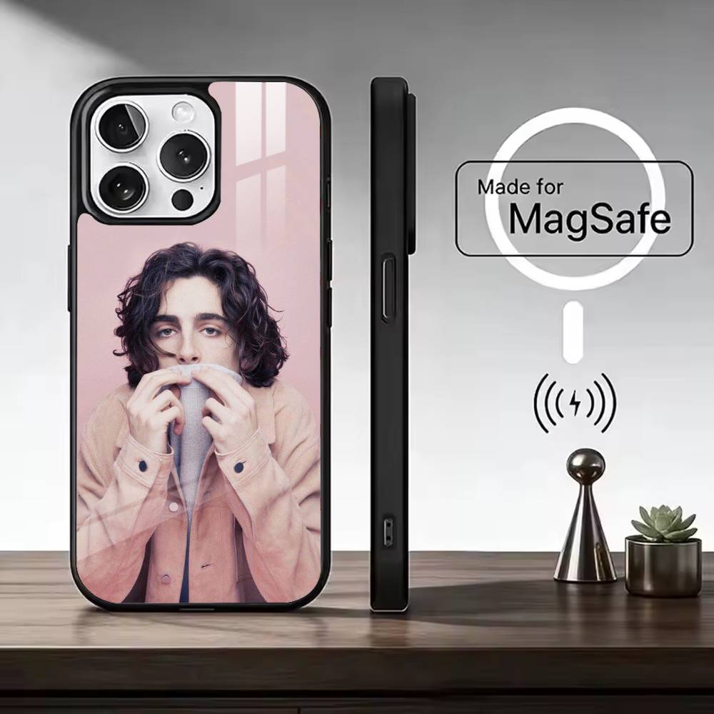 Hot Actor T-Timothee Chalamet For Magsafe Phone Case for iPhone 17 16 15 14 13 12 11 Series Wireless Charging