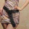1Pc New Vintage Style Women'S Faux Pu Belt With Oval Rivet Buckle Waistband Vintage Personalized Belts