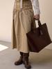 Eight Days A Week Ribbon Shirred Skirt Beige Ad321