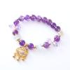 Natural Amethyst Bracelet Retro  Bangles Women Fashion Jewelry Accessories Gift