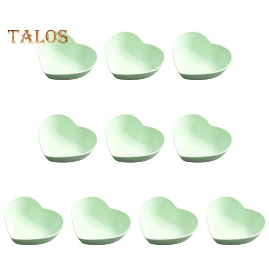 10 pezzi piatto per salsa per uso alimentare, contatto, mantenere pulito, ecologico, moda, portatile, a forma di foglia, piatto per salsa, strumento per la tavola, per il ristorante