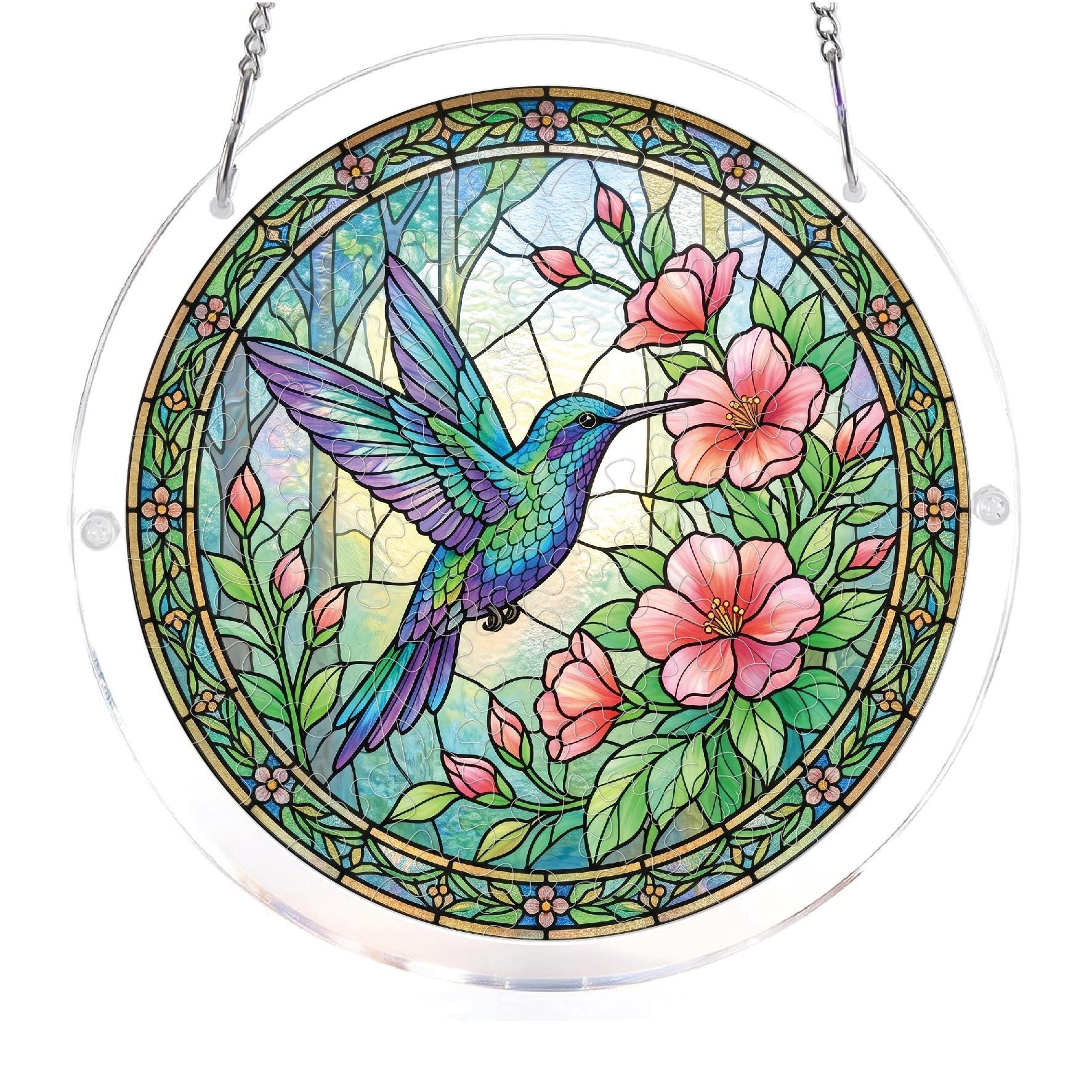 

83 Piece Acrylic Suncatcher Window Hanging Panel 19cm Geometric Design Reflective Decorative Indoor Outdoor Use One Size