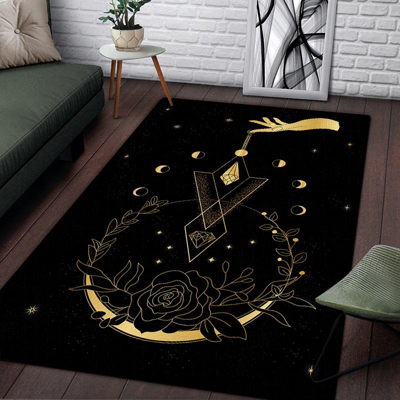 Scale of Justice Magic Astrology Esoteric Pattern Decorative Square Rug Modern Living Room Floor Matte Bedroom Carpet Poster Mat