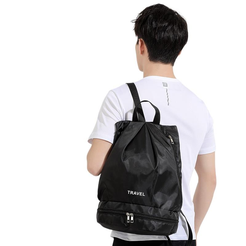 Wasserdichter Rucksack mit separatem Nass- und Trockenfach, Schwimm-Gymnastik-Strandtasche mit Schuhfach, Großer Reiserucksack für Sport Badebekleidung Nassbeutel