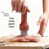 Stainless Steel Meat Tenderizer Tool - Piercing Hammer for Steak, Pork, and Pork Belly
