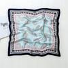 Scarf with print, women' synthetic silk, gift scarf, 70x70