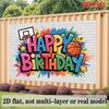 Basketball Birthday Banner, Sport Theme Backdrop Wall Decor for Party
