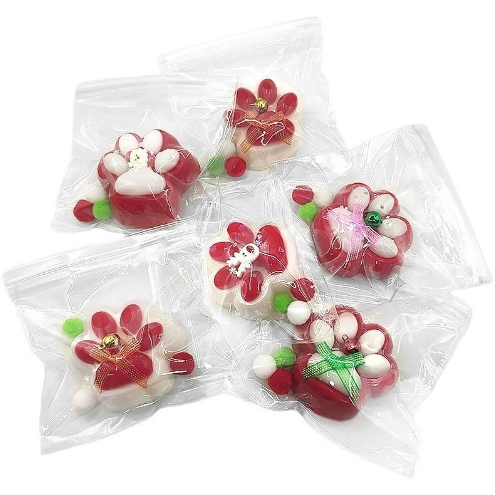Santa Claus Deer Cat Claw Squishy Fidget Toy Silicone Pinch Decompression Toy  Christmas Gift