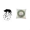 Silent Hanging Cat Clock with Quiet Movement for Living Room And Farmhouse Home Christmas Pillow