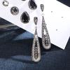 17KM Geometric Vintage For Woman Contrast Tassel Round Black Color Earrings Fashion Jewelry Set