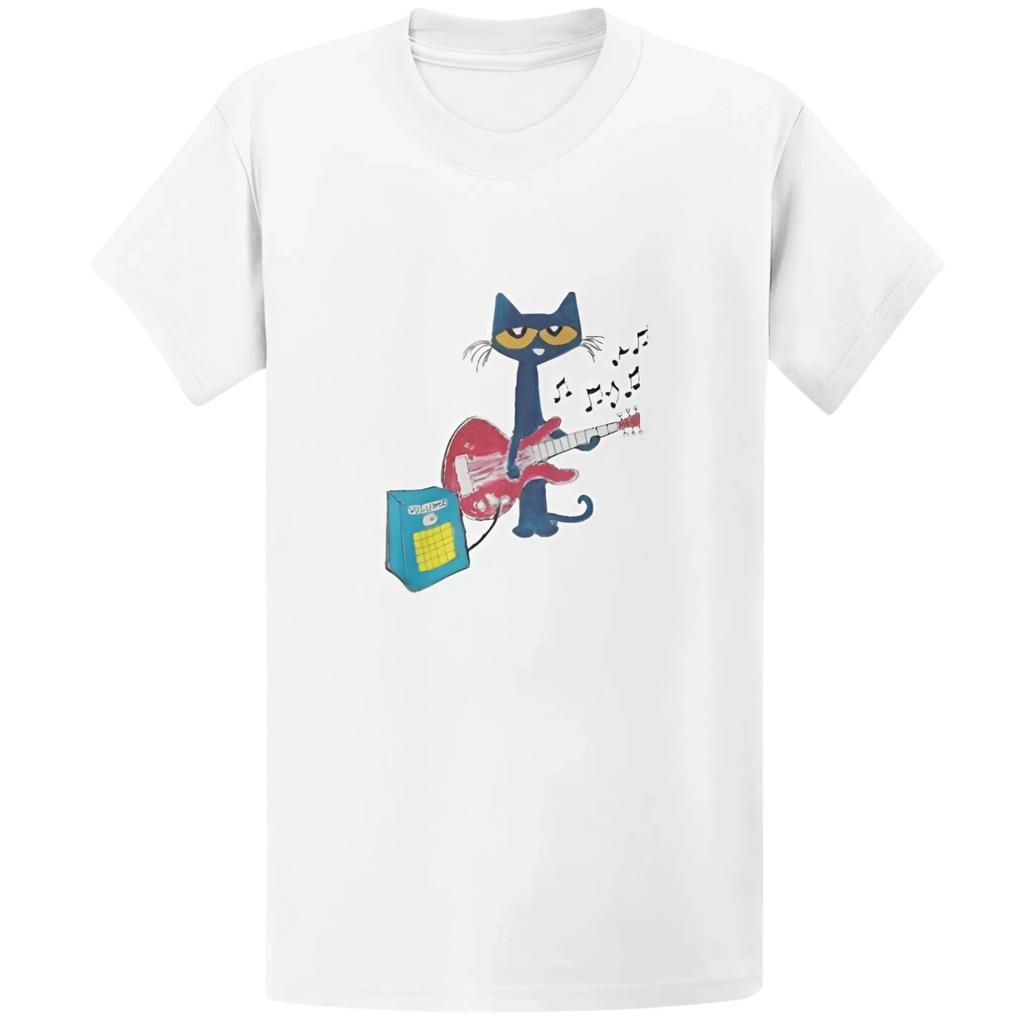 Gildan 5000 Pete The Cat spielt Gitarre T-Shirt - Y2K Coquette Geschenk T-Shirt