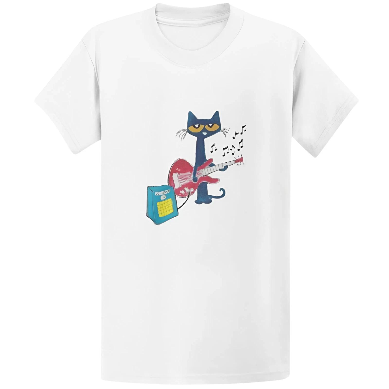 Gildan 5000 Pete The Cat Playing Guitar T-Shirt - Y2K Coquette Gift Tee 2XL