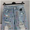 Pantaloni da Donna di Media Lunghezza Moda Europea e Americana Fai da Te