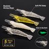 5pcs/Set 3.5g/8.5cm Artificial Shrimp Bait PVC Soft Shrimp Lure  Fishing Accessories