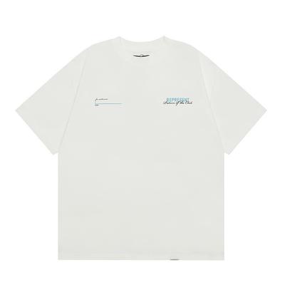 Americká trendy značka REPRESENT signaturní krátký rukáv s potiskem písmen pro muže a ženy Americký high street volné tričko s krátkým rukávem