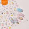 Tomoni Durable Cartoon Nail Stickers for Kids - Cute Snake & Lucky Koi Design