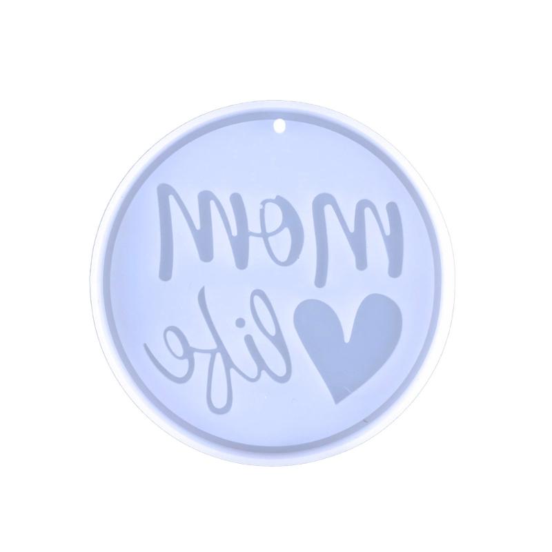 Round-shape Ornaments Resin Casting Silicone Mold Woman Keychain Decorative Pendant Jewelry Mold for DIY Crafts