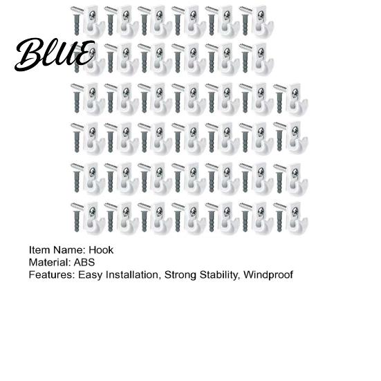 Christmas Light Hook Weatherproof Rust-Proof Lights Hanger Easy Install Plastic String Hooks Decorative Wall Mount