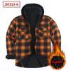 Men's Warm Thick Fleece Plaid Shirt Jacket Sherpa Lined Hoodie Flannel Shirts Outwear Winter Coat with Pockets Button Down Jackets with Hood for Men