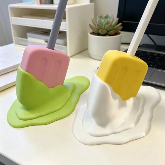 Melting Popsicle Pen Holder 3D Printed Desk Organizer for Pens Pencils Creative Desktop Decor for Home Office School Unique Gift for Students Artists
