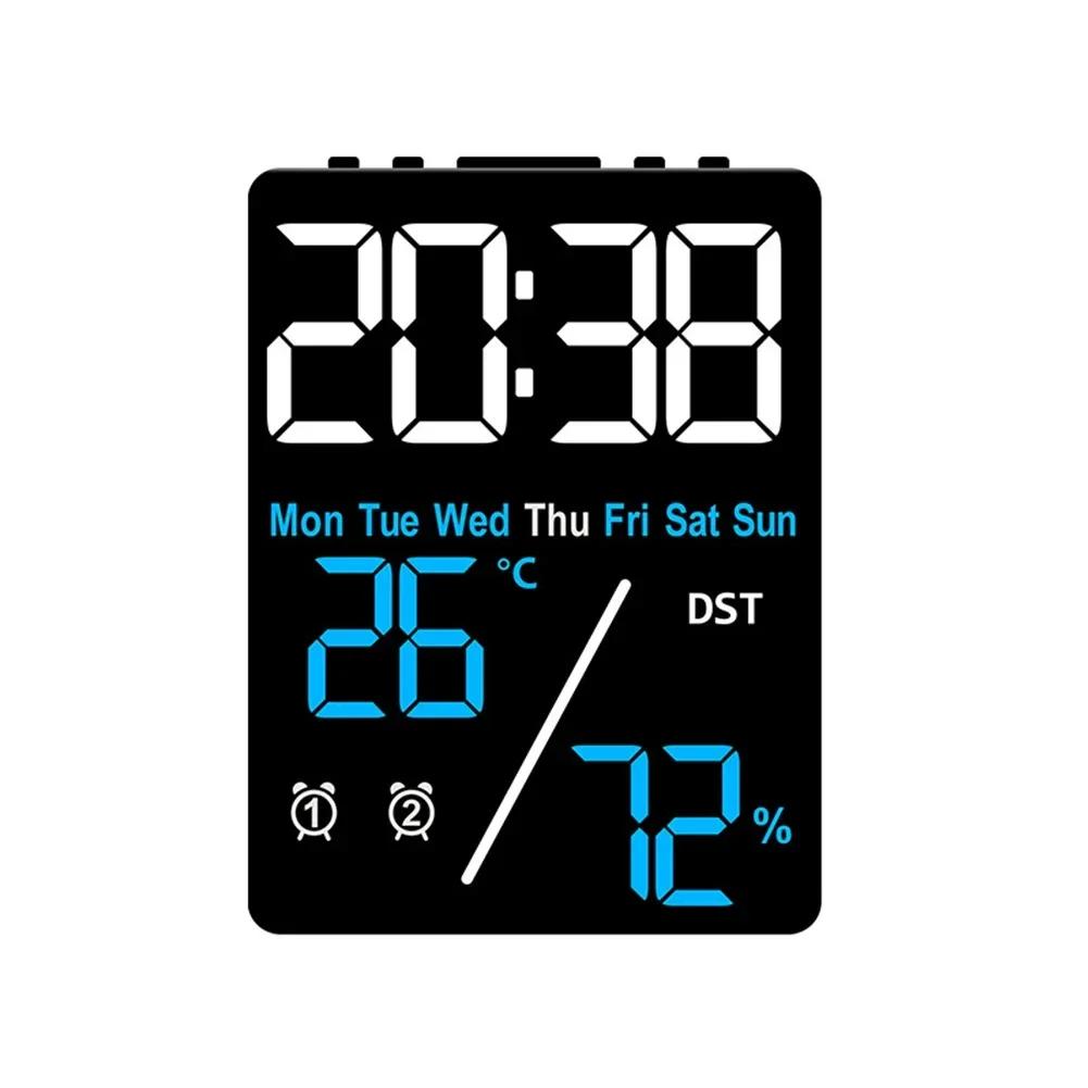 Large Digital Wall Clock Temperature Date Week Display Memory Table Clock Wall-mounted Multifunctional Electronic LED Clocks