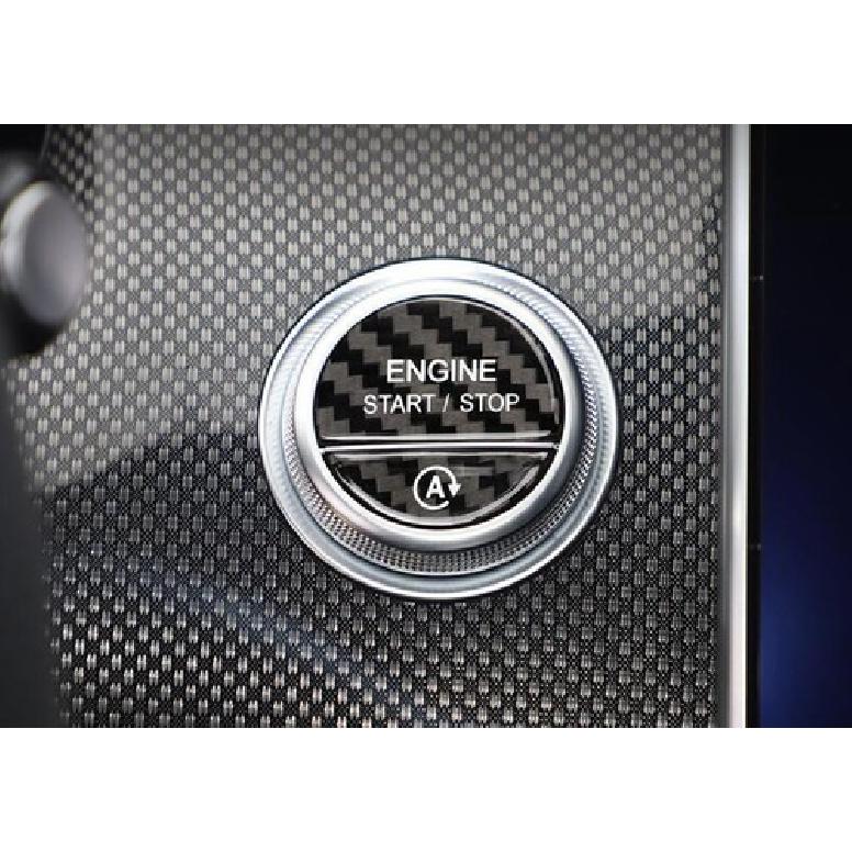For Benz EQE EQS 22-23 Dry Carbon Fiber Start Button Ignition Switch Cover Trim