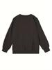 Pullover Hoodie Cartoon Black Cat Print Girls' Sweatshirt Casual Long Sleeve Crew Neck for Fall/Winter Boys Kids Hoodies