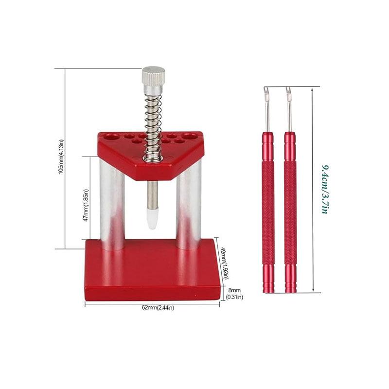 Red Plastic Watch Pin Pusher & Second Hand Remover Tool Set