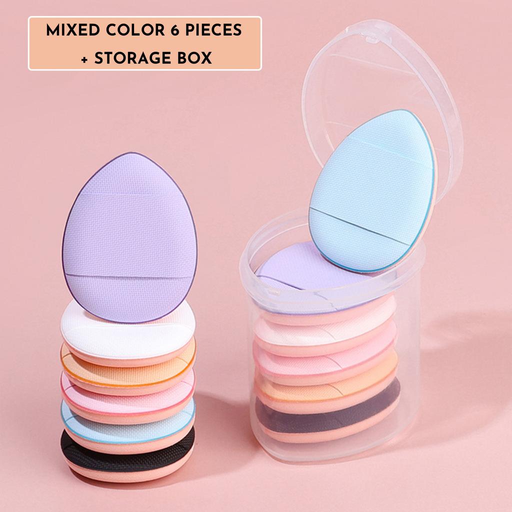 Mini Makeup Sponges - 1/6/10PCs Solid/Mixed Colors Soft Blending Puffs for Liquid & Powder Foundation, Concealer & Cream Blush. Wet & Dry Use.
