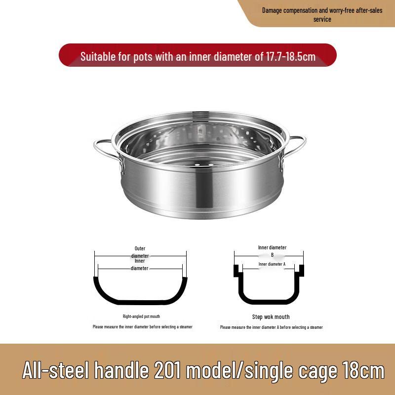 ZISIZ Household 304 Stainless Steel Steamer